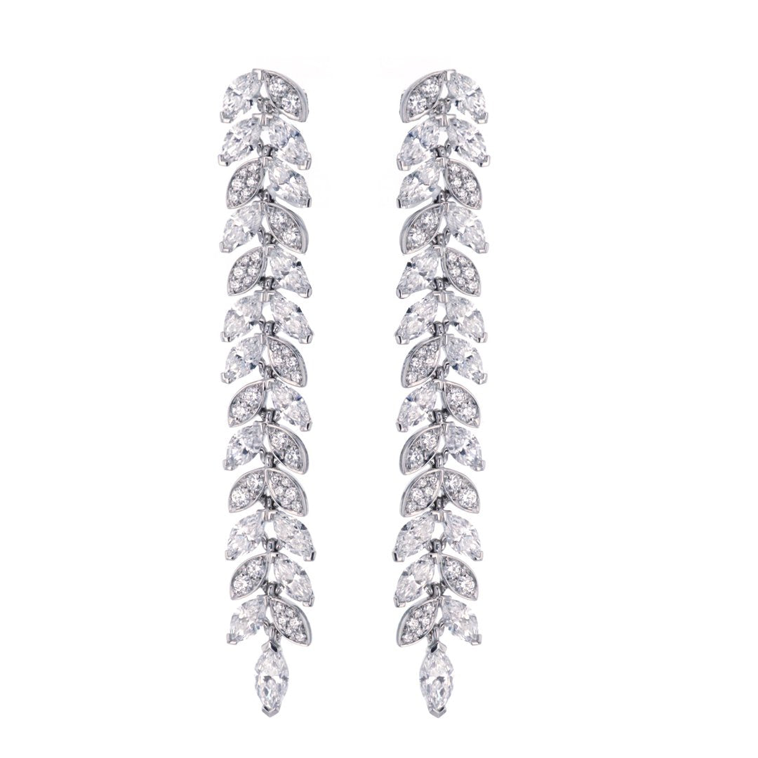 Diamond Victoria Vine Drop Earrings