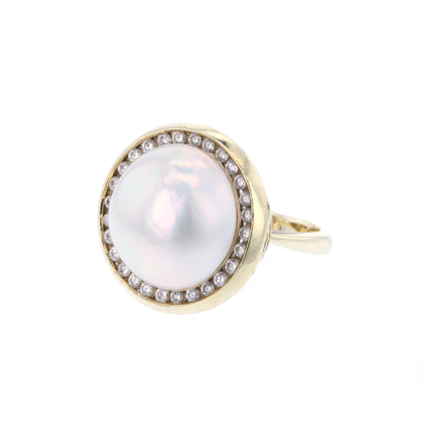 Mabe Pearl & Diamond Ring