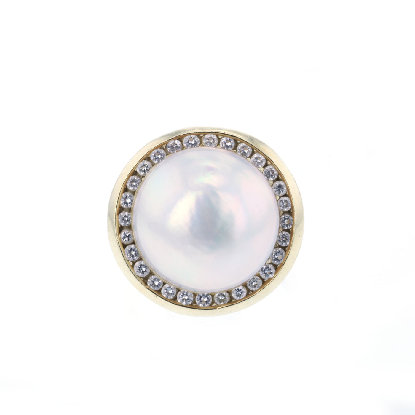 Mabe Pearl & Diamond Ring