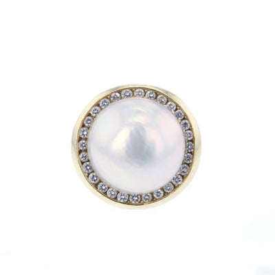 Mabe Pearl & Diamond Ring