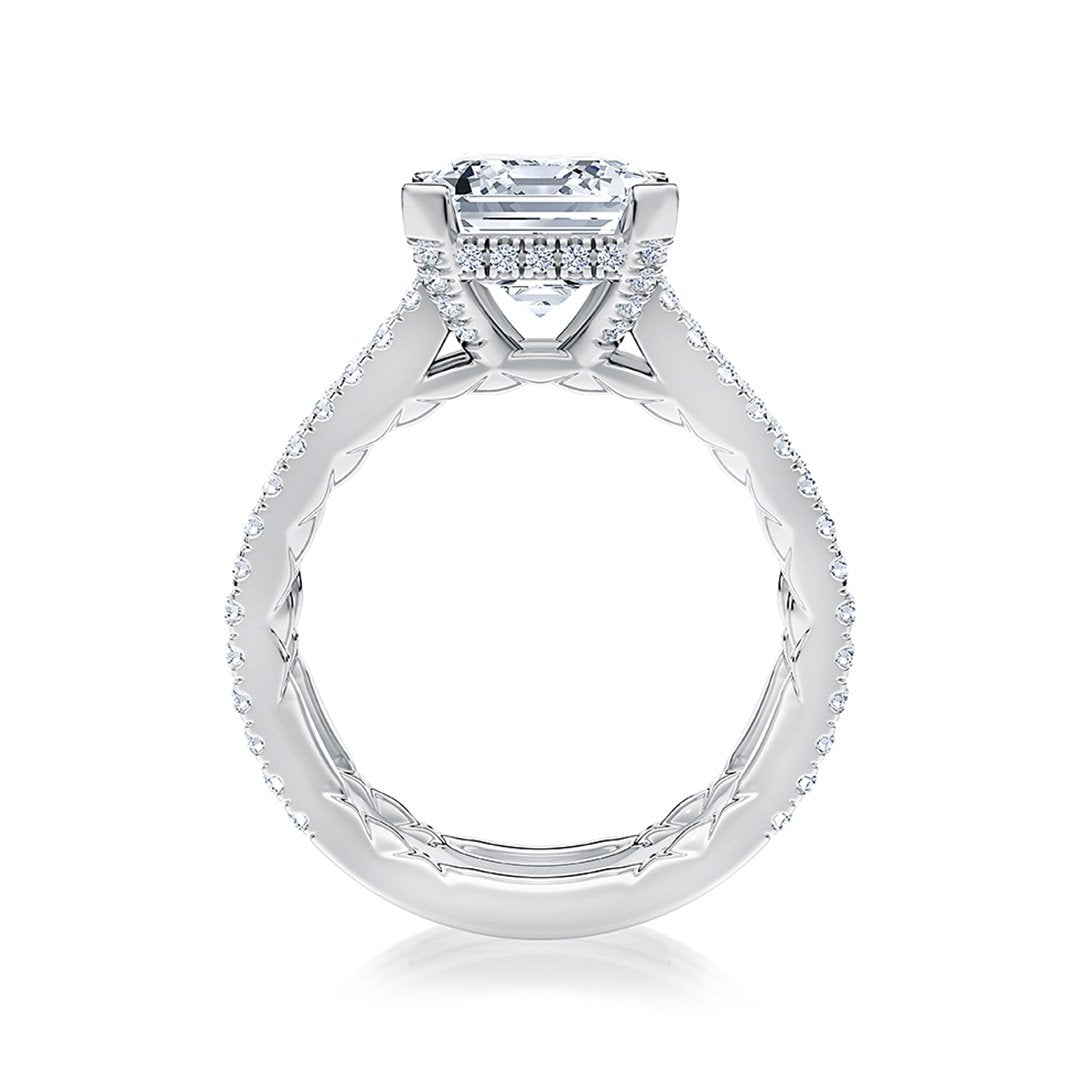0.99 ctw Diamond Hidden Halo Engagement Ring