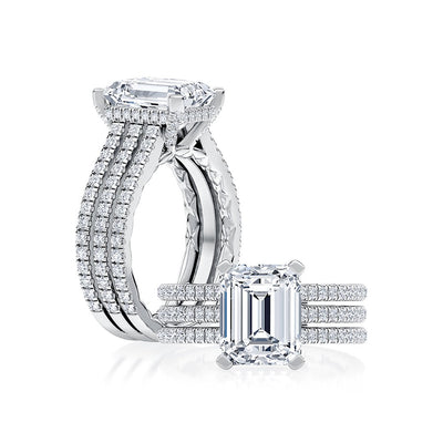 0.99 ctw Diamond Hidden Halo Engagement Ring