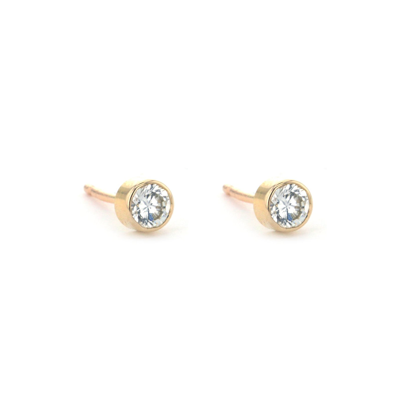 Diamond Bezel Earrings