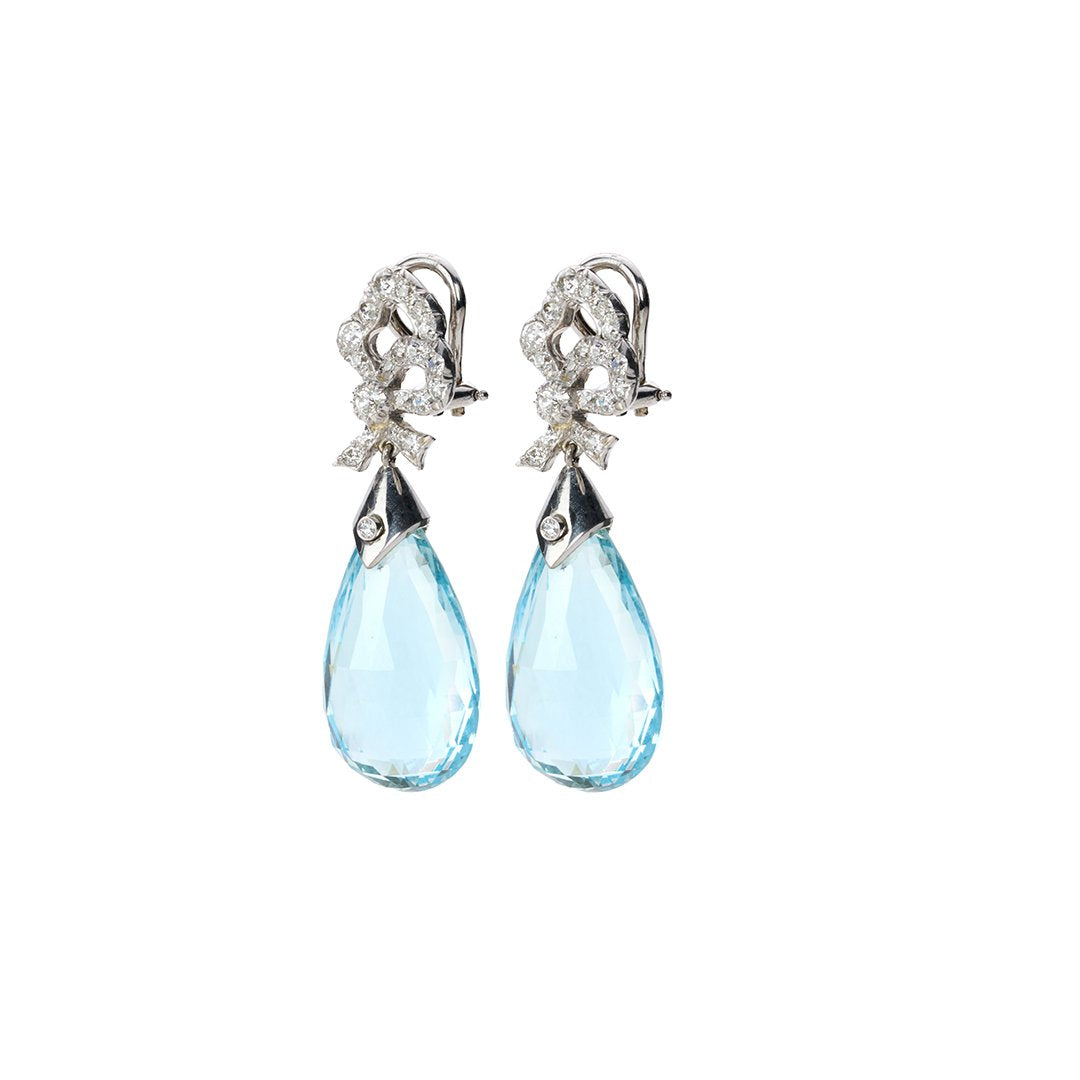 Biolette Aquamarine & Diamond Earrings