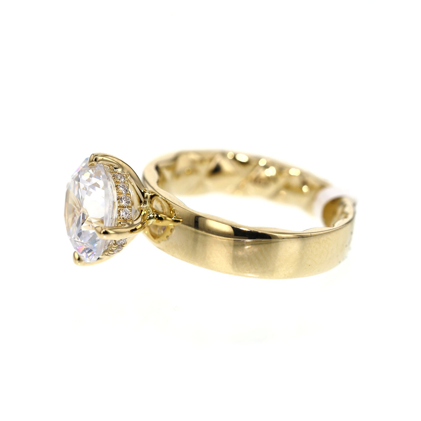 0.08 ctw Diamond Hidden Halo Engagement Ring