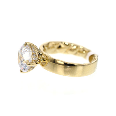 0.08 ctw Diamond Hidden Halo Engagement Ring