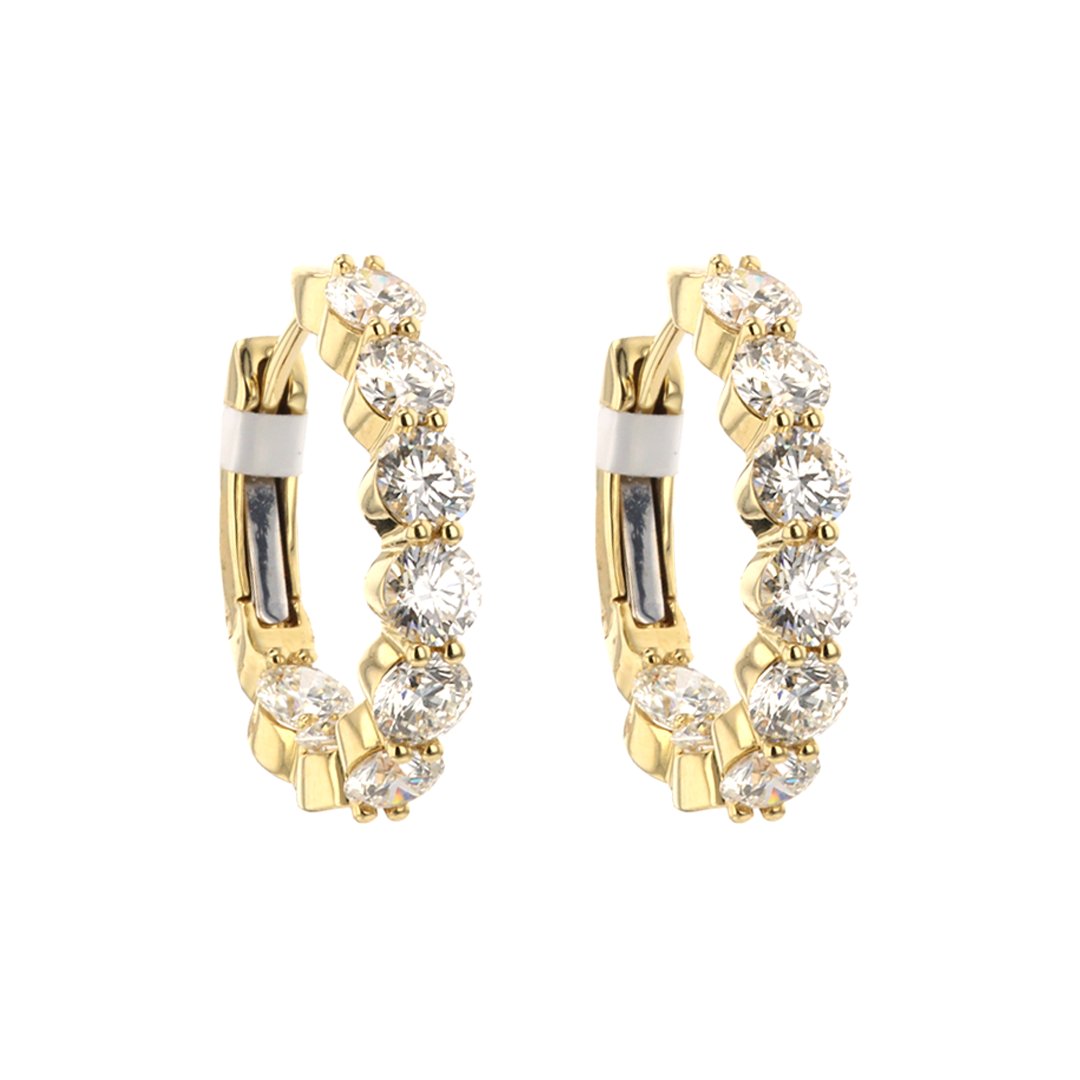 3.05 ctw Diamond Inside-Out Hoop Earrings