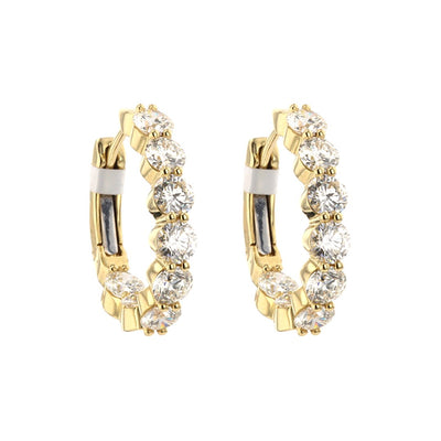 3.05 ctw Diamond Inside-Out Hoop Earrings