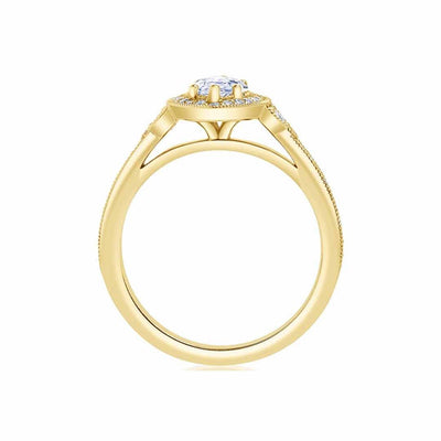 0.31 ctw Diamond Halo Engagement Ring
