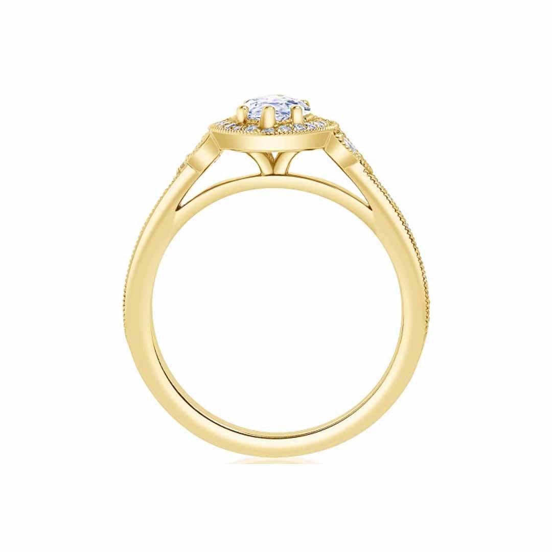 0.31 ctw Diamond Halo Engagement Ring