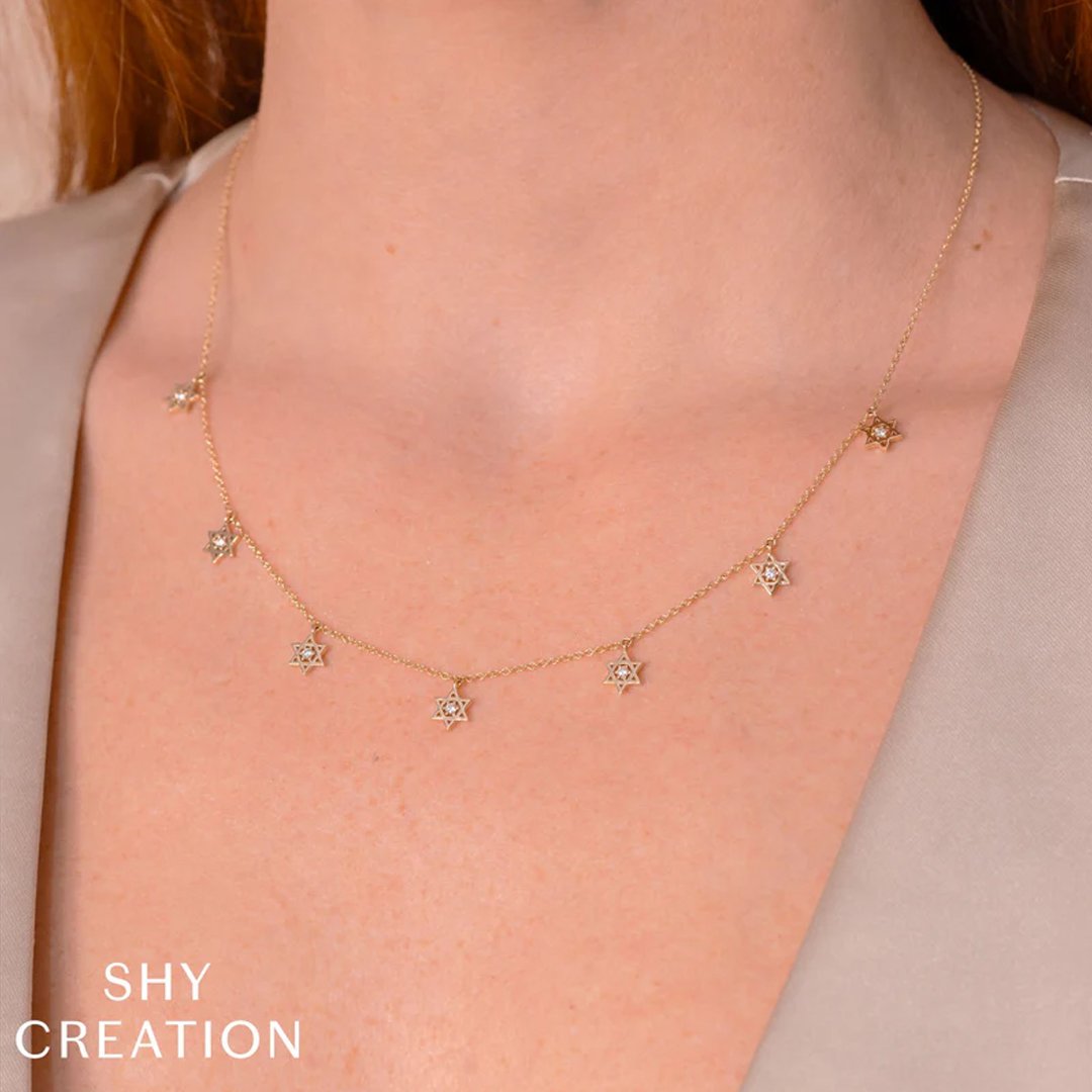 0.16ctw Diamond Star of David Necklace