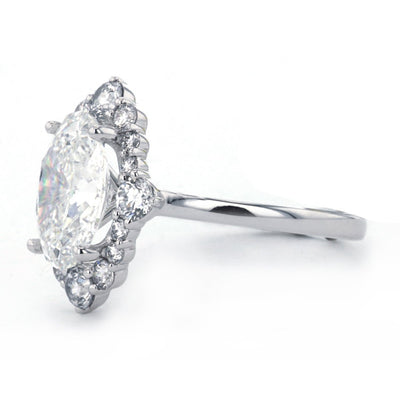 3.03 ct Oval Lab-Grown Diamond Halo Engagement Ring