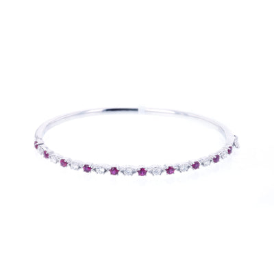 Ruby & Diamond Bangle Bracelet