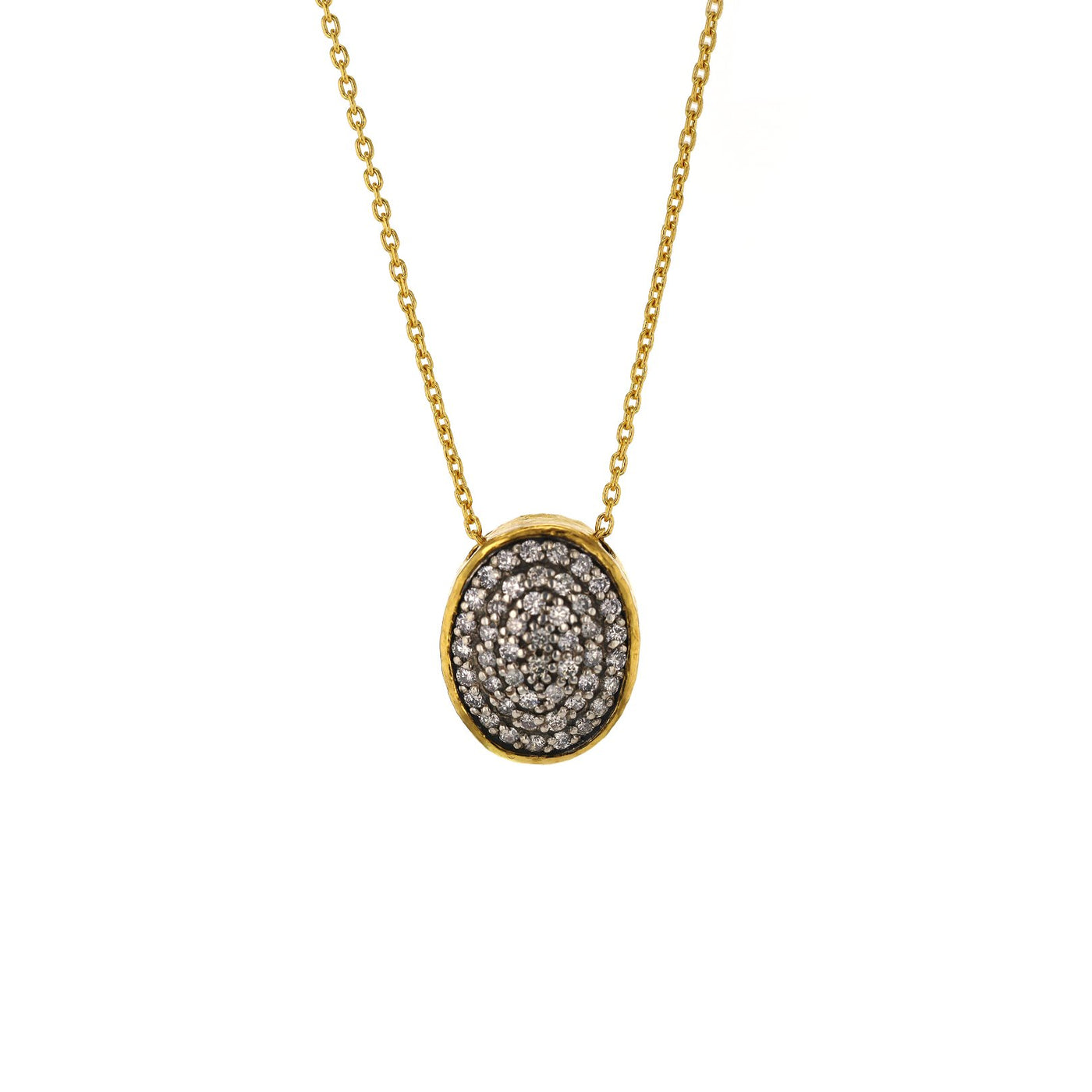 1.00 ctw Diamond Oval Pendant Necklace