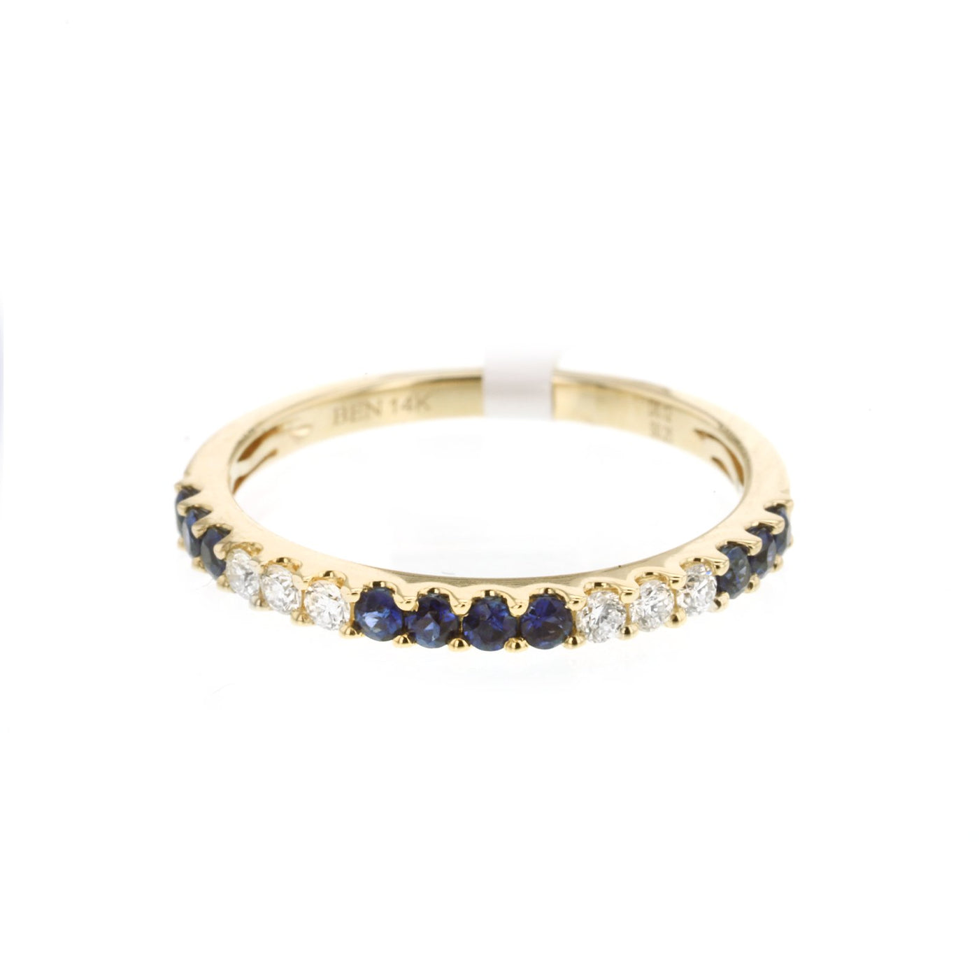 Blue Sapphire & Diamond Band