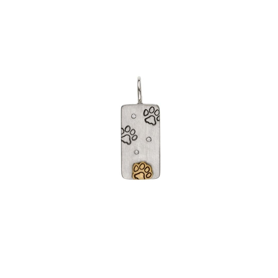 Mini Paw Stamps ID Tag Charm Pendant