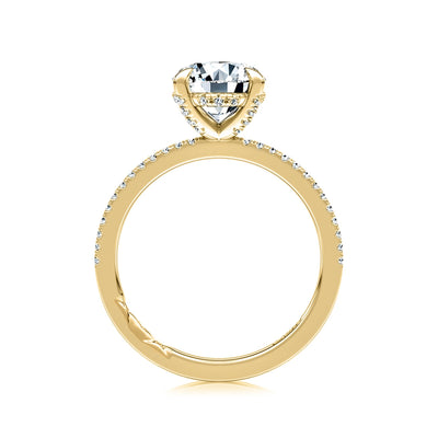 0.21 ctw Diamond Hidden Halo Engagement Ring