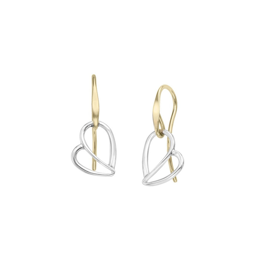 "Love You" Drop Gold & Silver Earrings