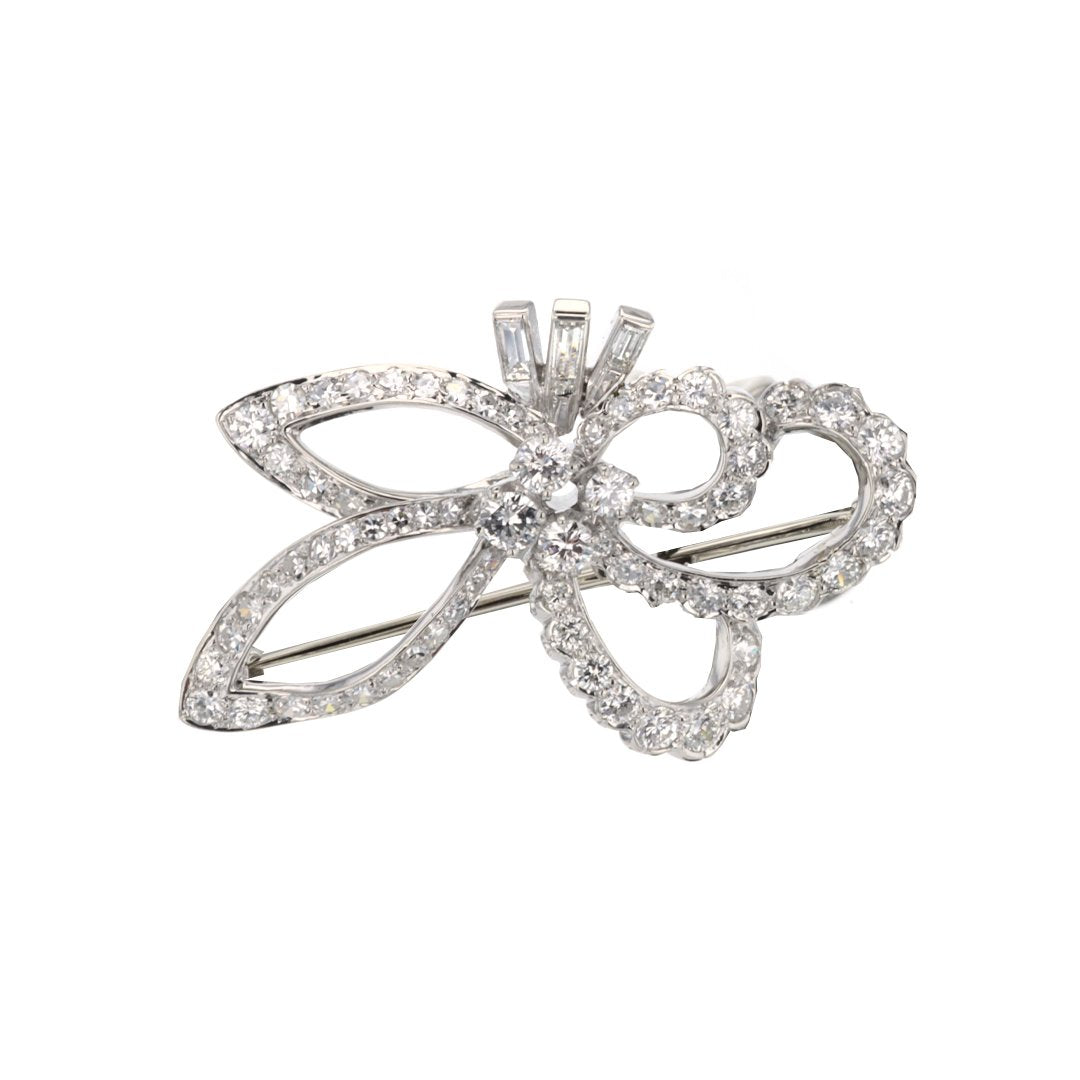 2.20 ctw Diamond Bow Style Pin