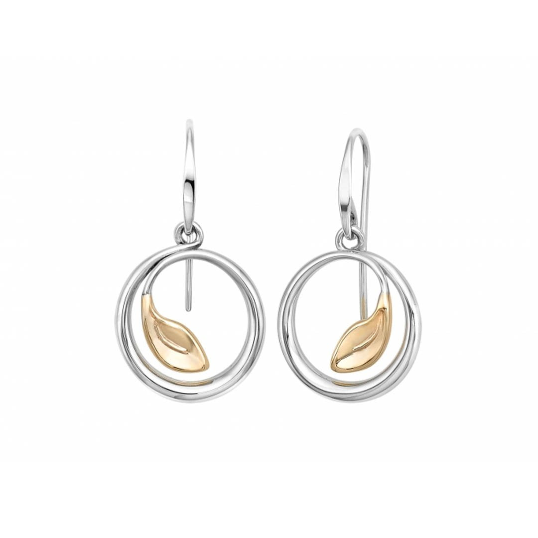Silver & Gold Be-Leaf Drop Earrings