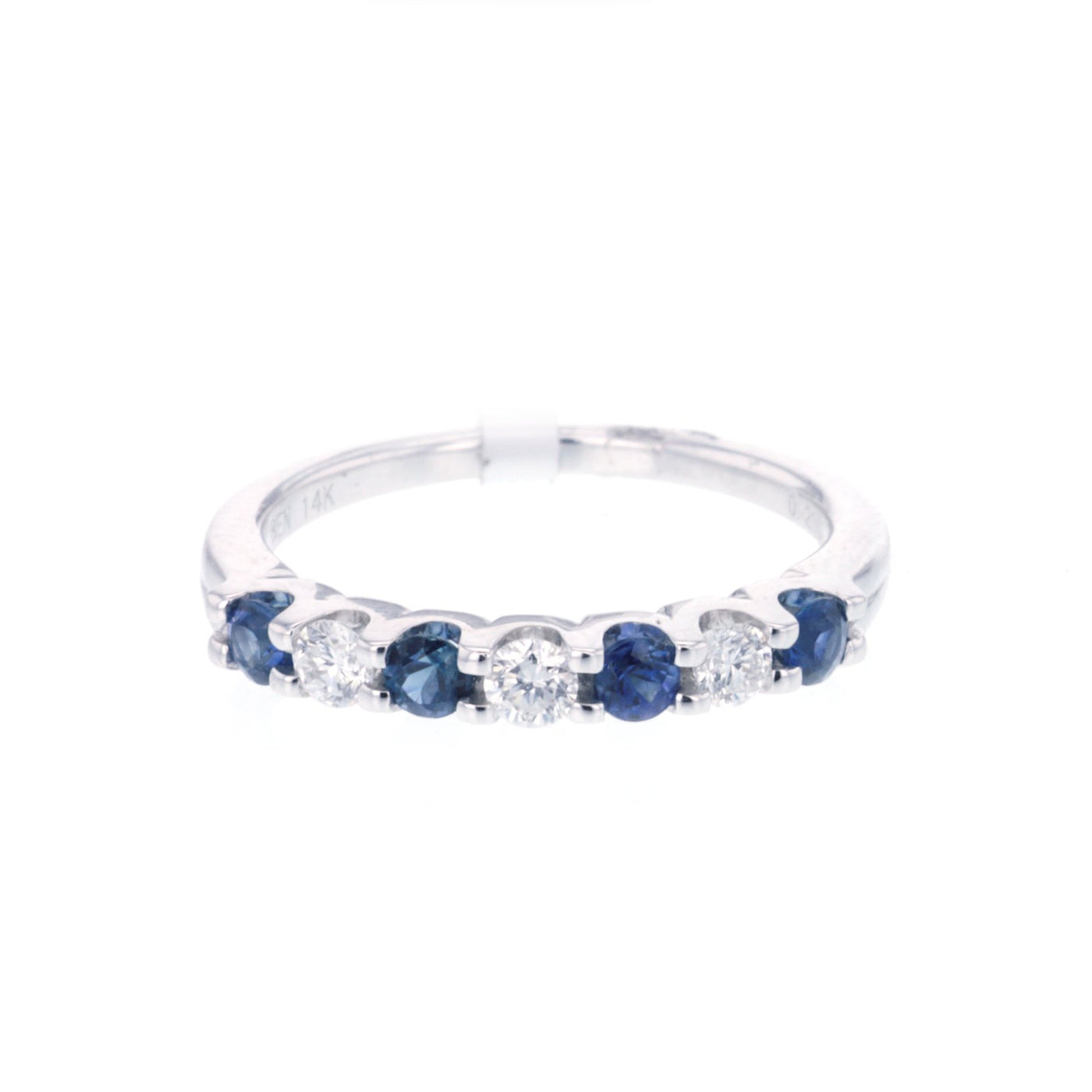 Blue Sapphire & Diamond Band