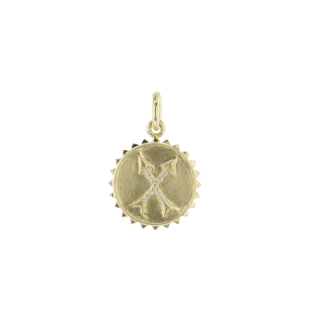 0.18 ctw Diamond Arrow Medallion Pendant