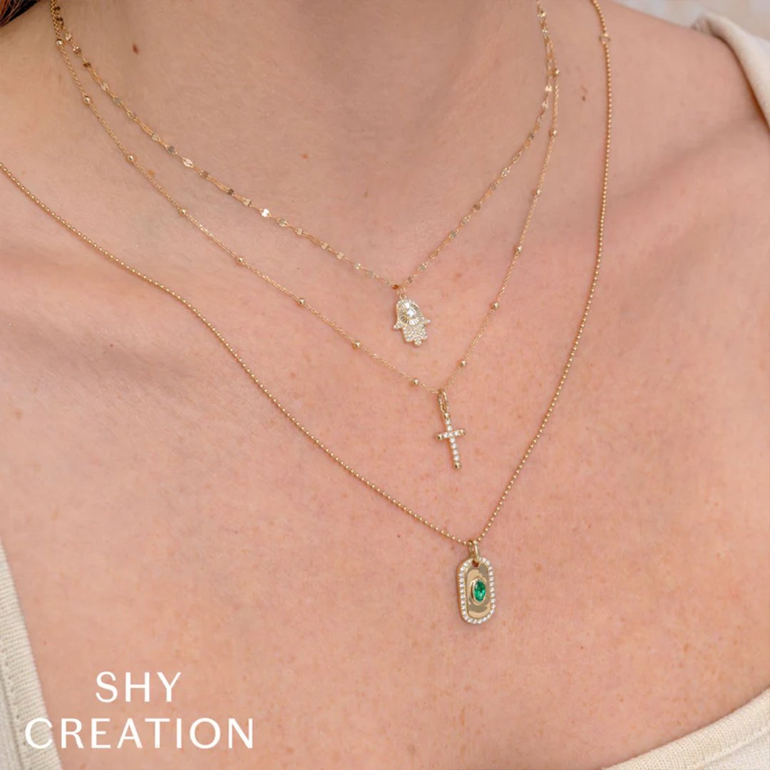 0.15 ctw Diamond Hamsa Necklace