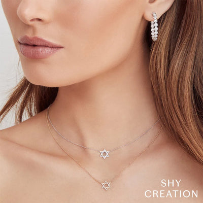 0.11 ctw Diamond Star of David Necklace