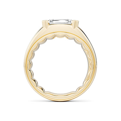Half Bezel Engagement Ring