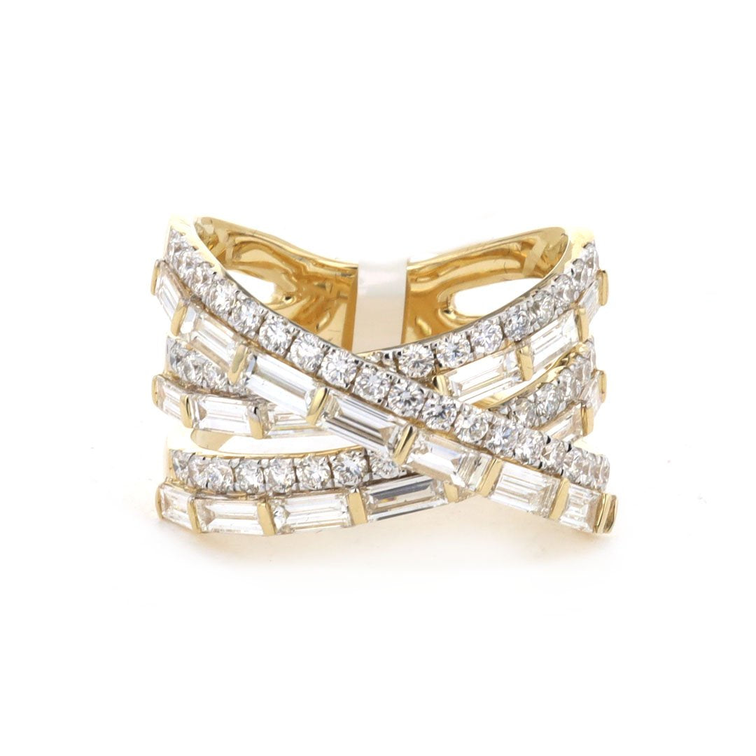 3.27 ctw Diamond 6-Row Band