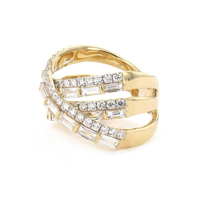 3.27 ctw Diamond 6-Row Band