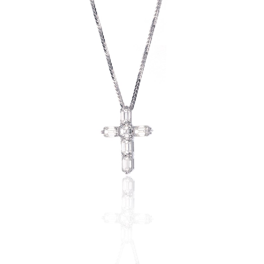 1.90 ctw Diamond Cross Necklace