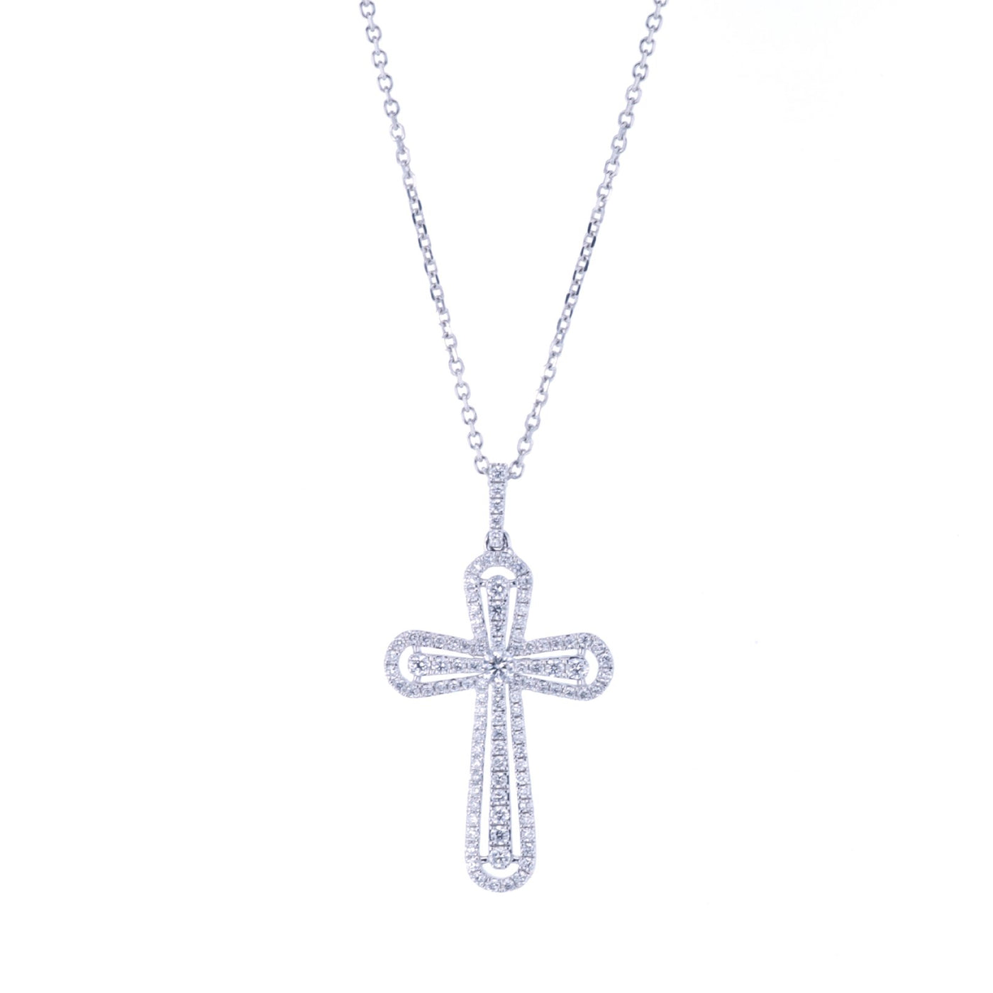 16" 0.48 ctw Diamond Cross Necklace