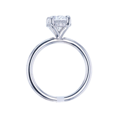 0.14 ctw Diamond Hidden Halo Engagement Ring