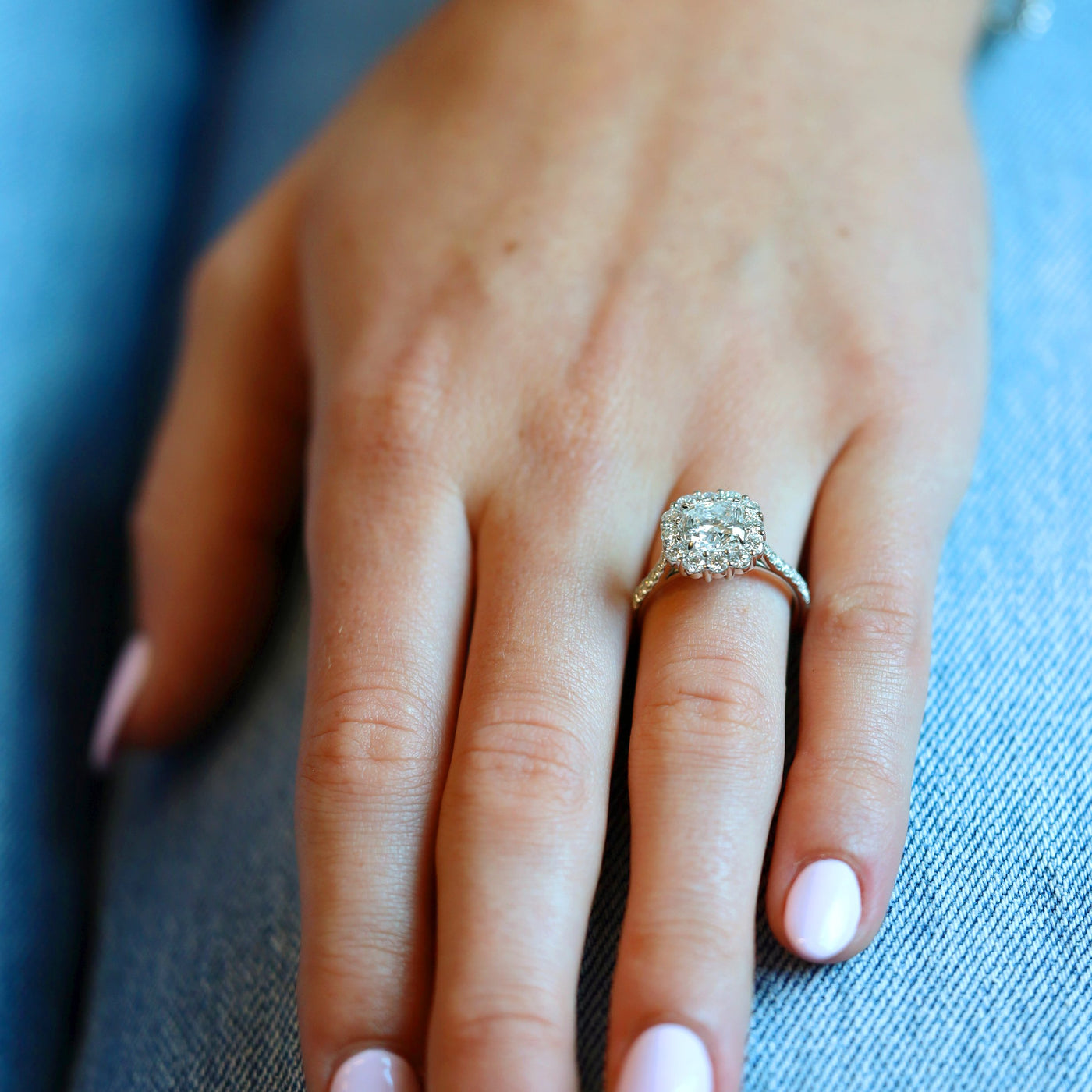 1.50ctw Diamond Halo Ring
