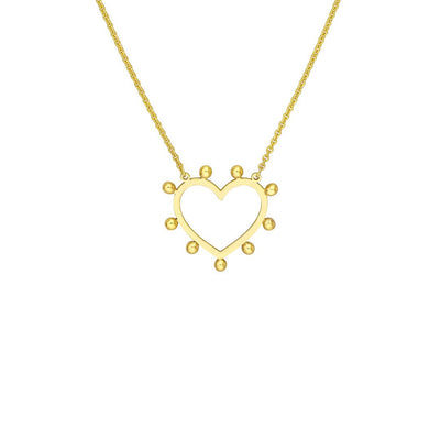 Bead Open Heart Necklace