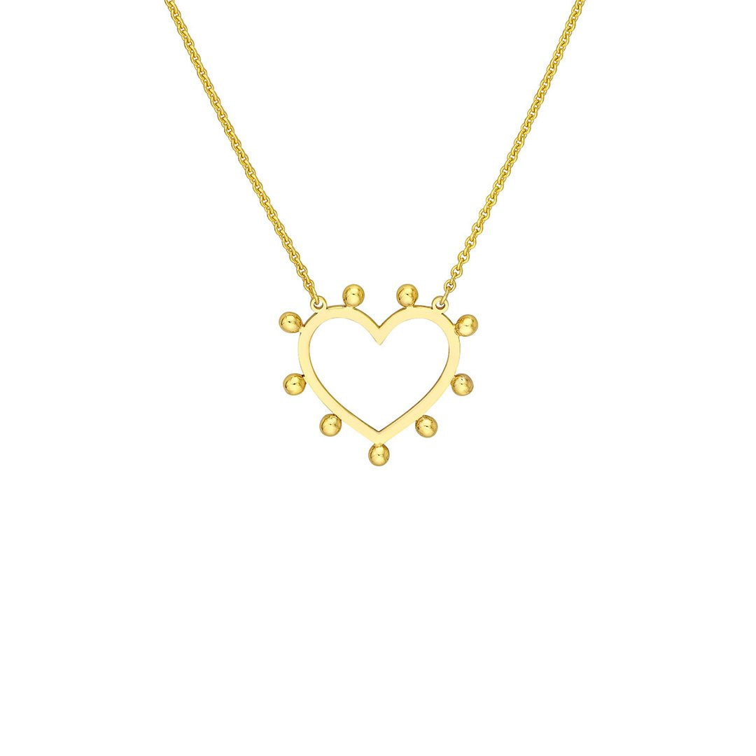 Bead Open Heart Necklace