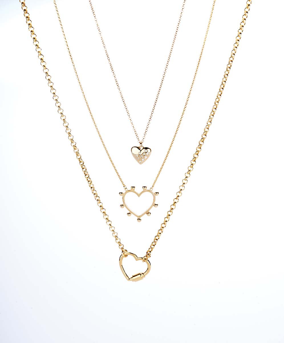 Bead Open Heart Necklace