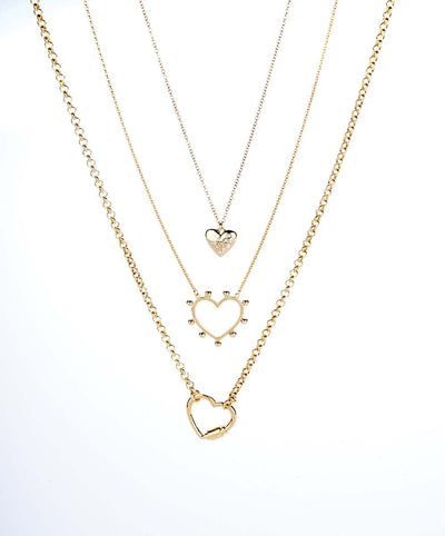 Bead Open Heart Necklace