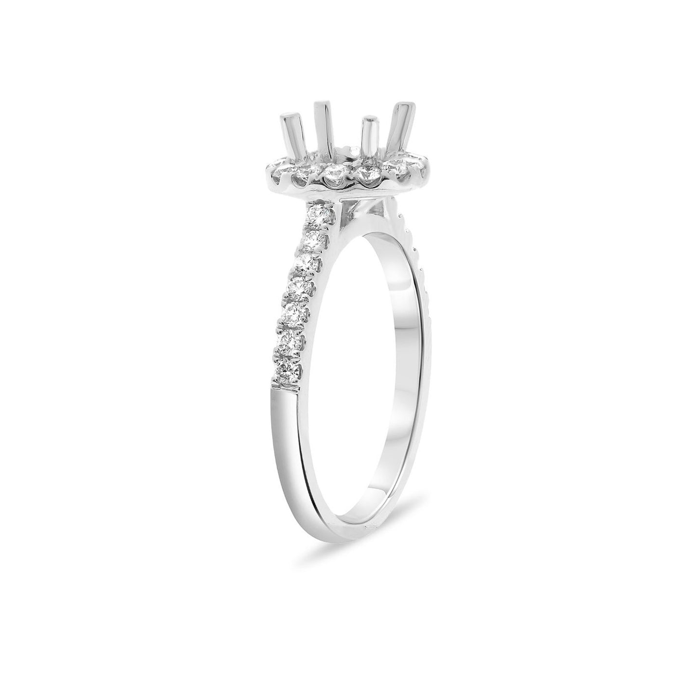 0.63 ctw Diamond Halo Engagement Ring
