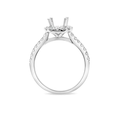 0.63 ctw Diamond Halo Engagement Ring