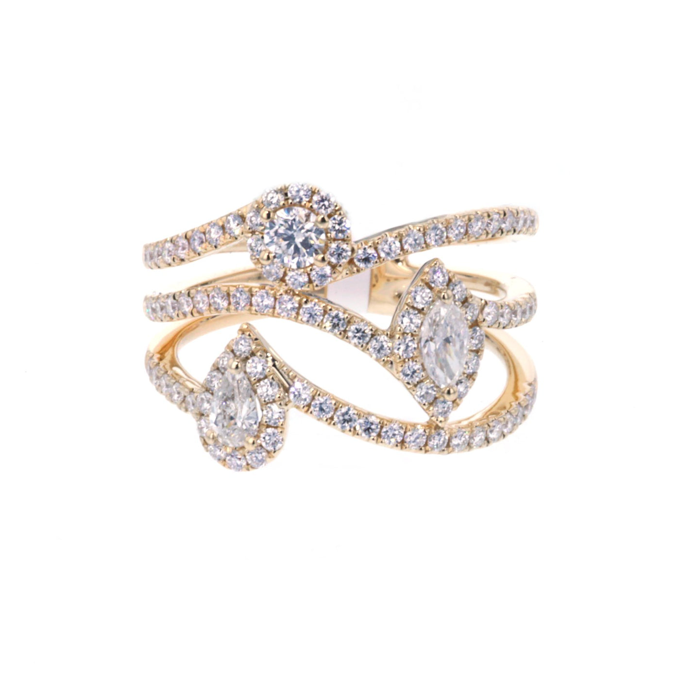 1.07 ctw Diamond 3-Row Band