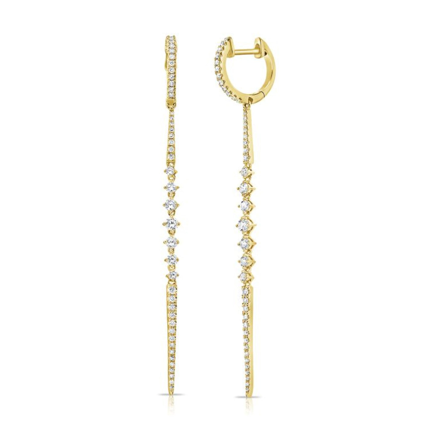 0.88ctw Diamond Drop Earrings
