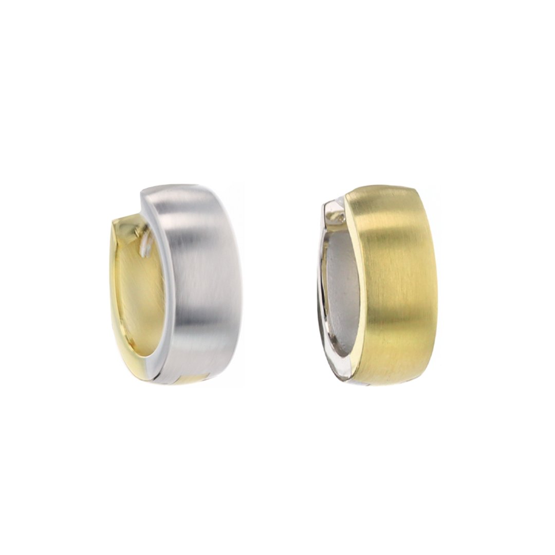 Reversible Hoop Huggie Earrings