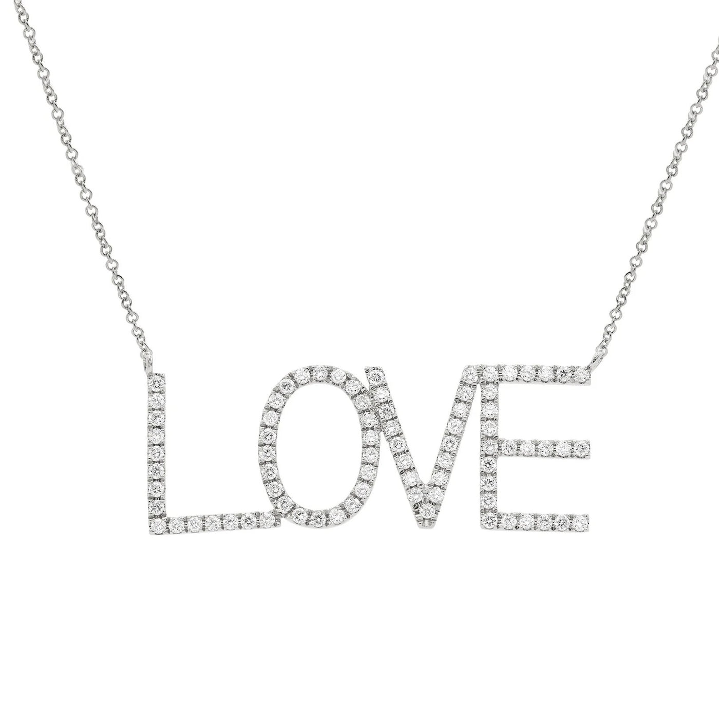 19" 0.58 ctw Diamond "Love" Necklace