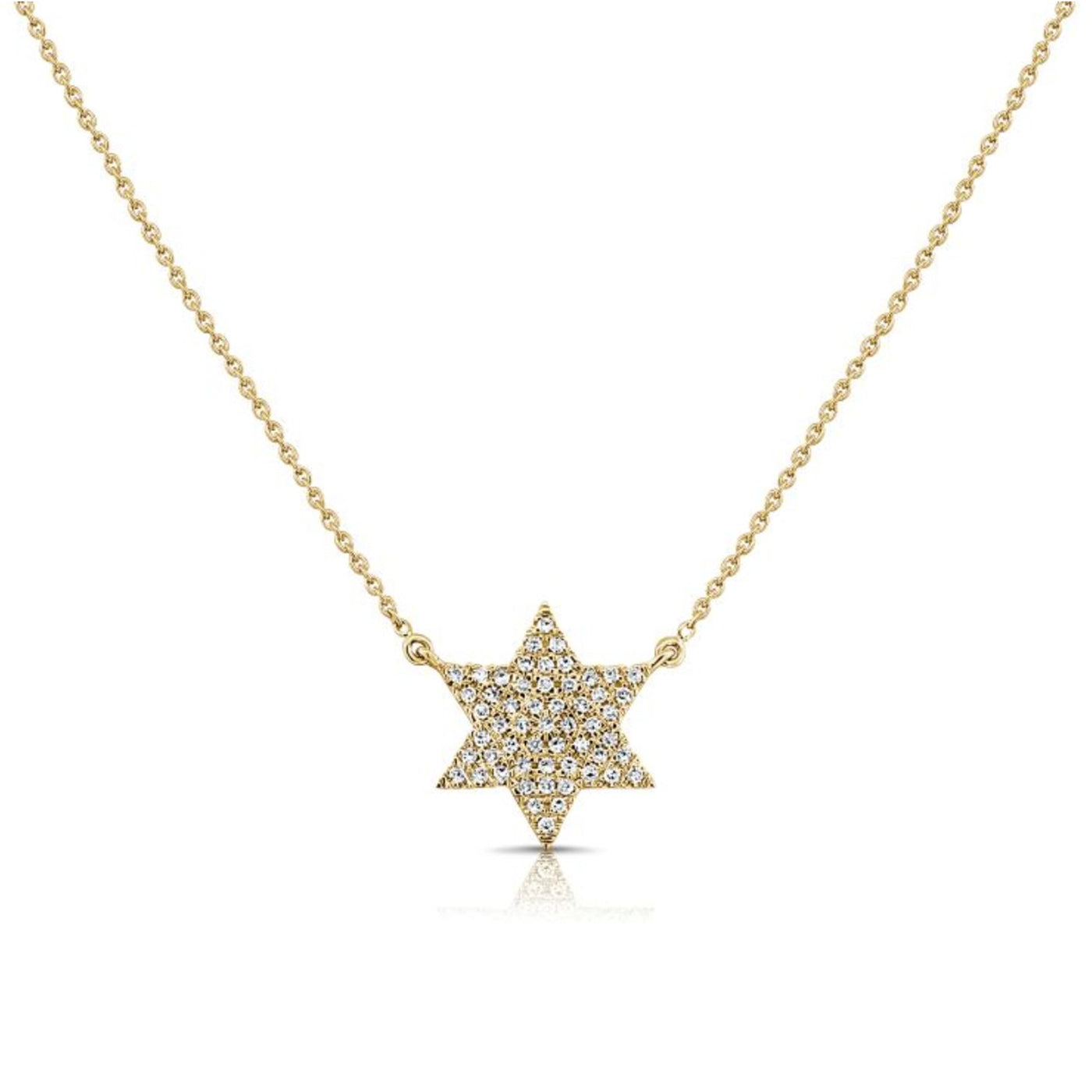 0.19 ctw Diamond Star of David Necklace