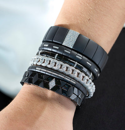 0.63 ctw Diamond Ceramic Stretch Bracelet