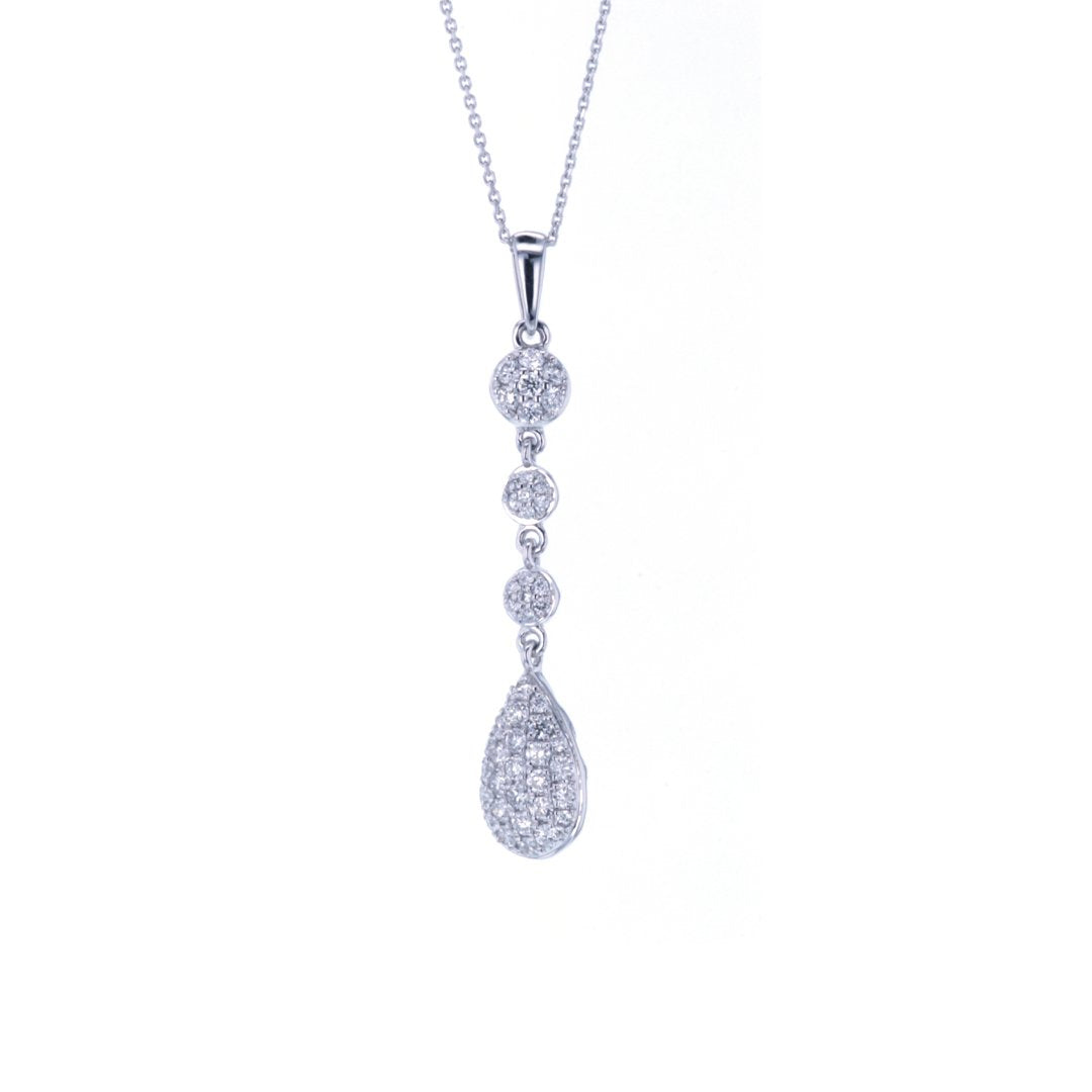 0.37ctw Diamond Drop Necklace