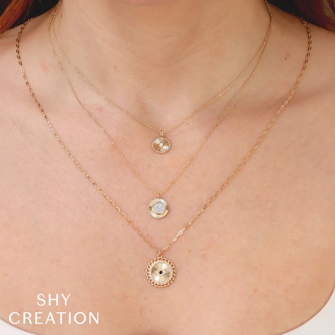 Blue Sapphire & Diamond Pendant Necklace