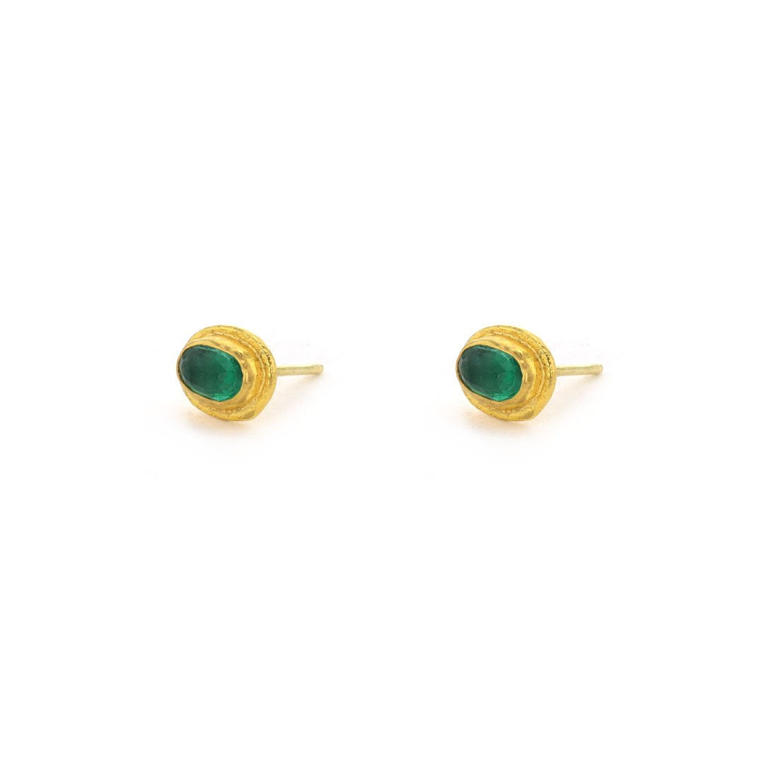 Oval Emerald Earrings